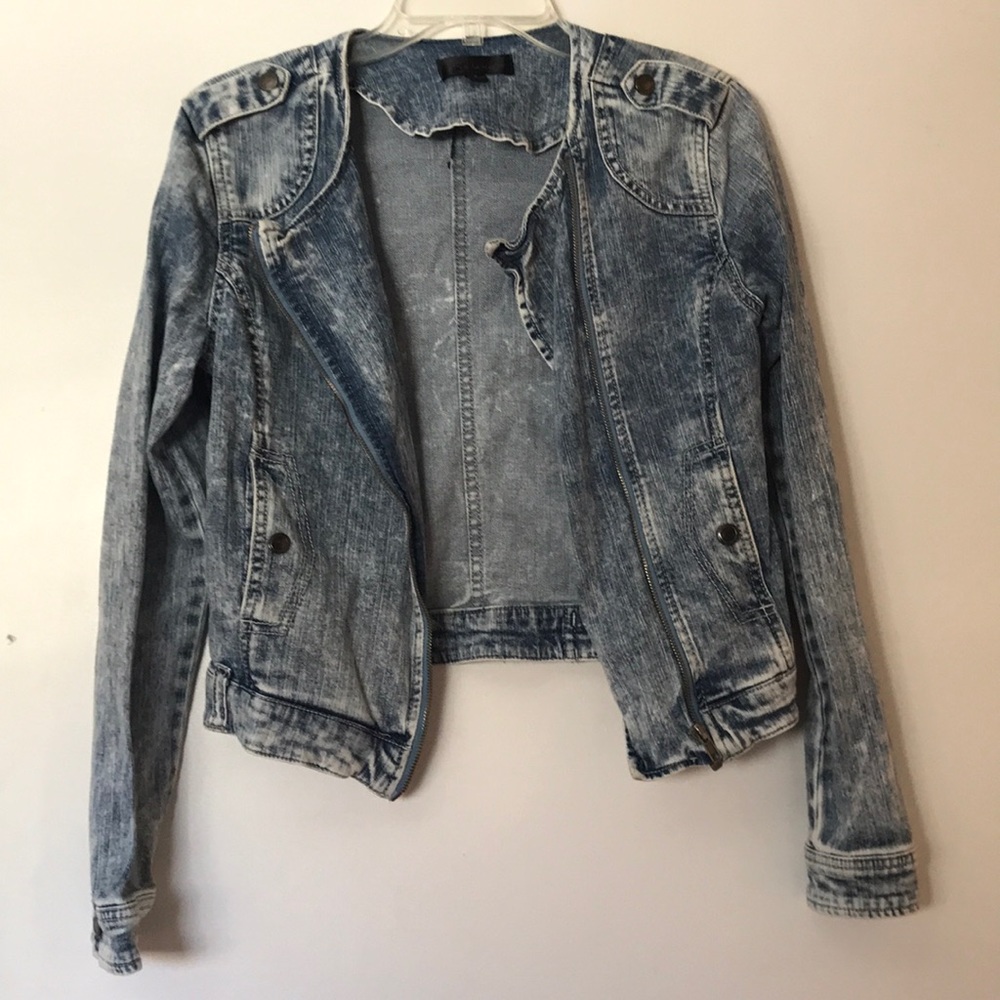 Acid wash jean jacket